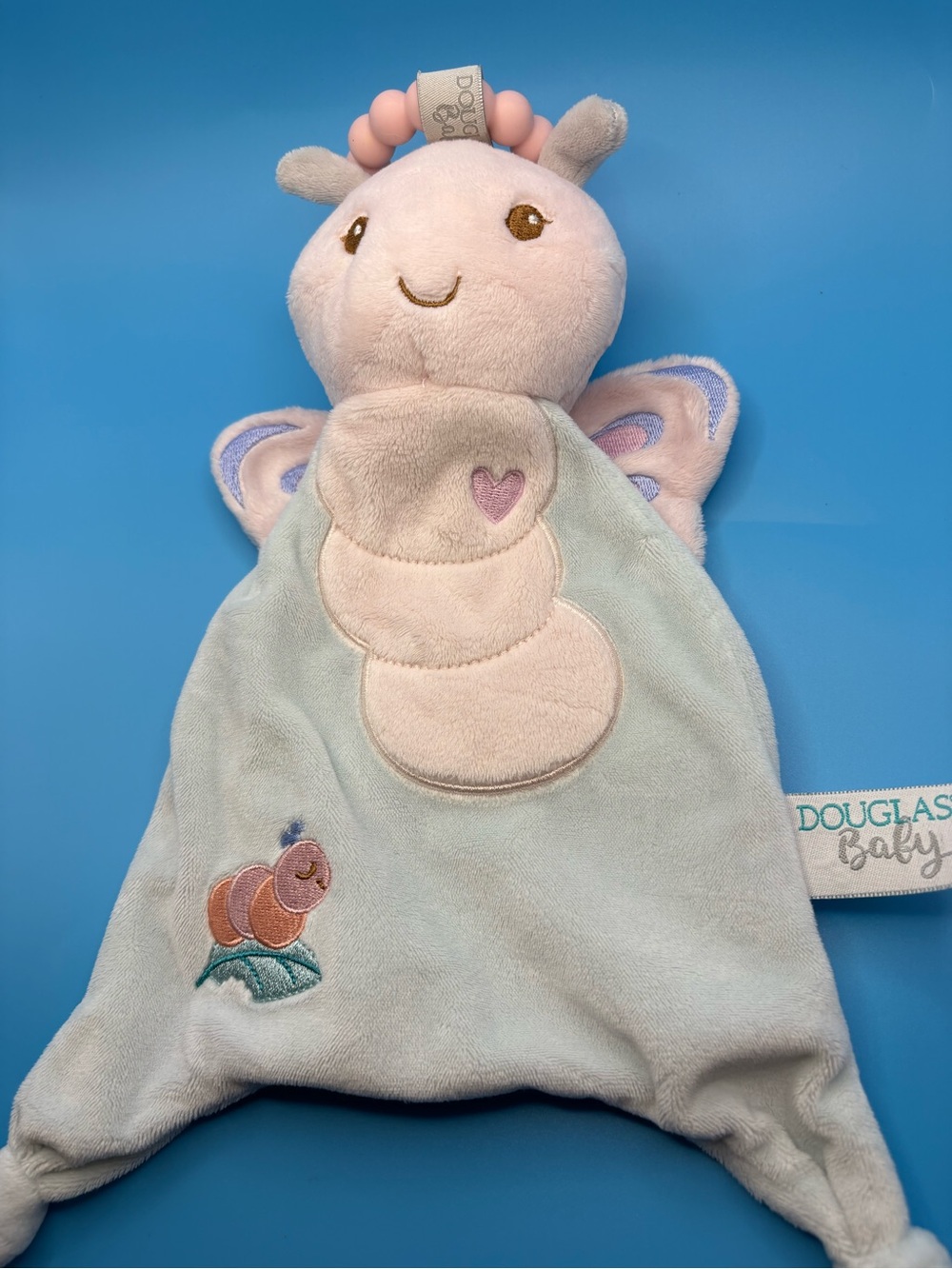 Douglas Baby Bria Butterfly Sshlumpie Lovey Plush Security Blanket 10” Teether